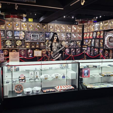 Items in Gene Simmon's KISS World Museum.